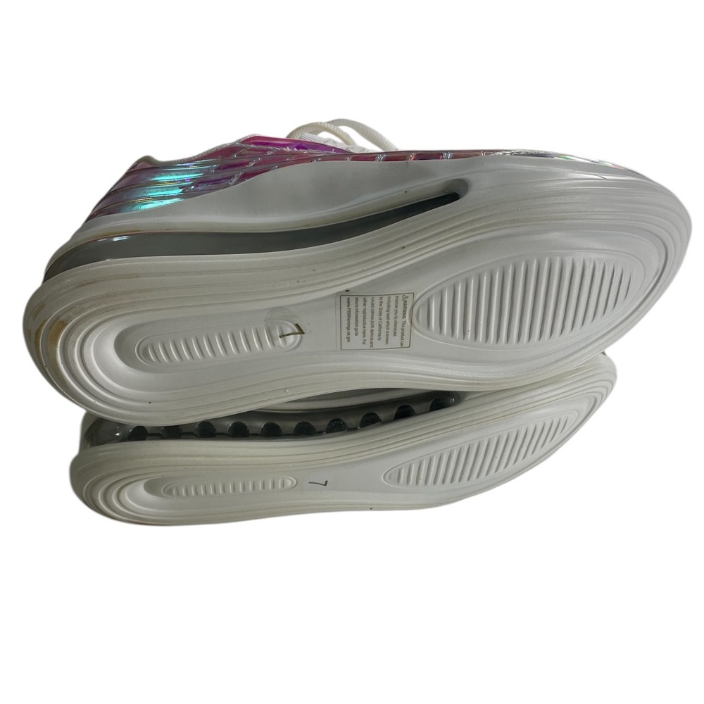 Holographic, Iridescent, White,silver, shock absorbent, Sneakers, size 7,New - Picture 6 of 14